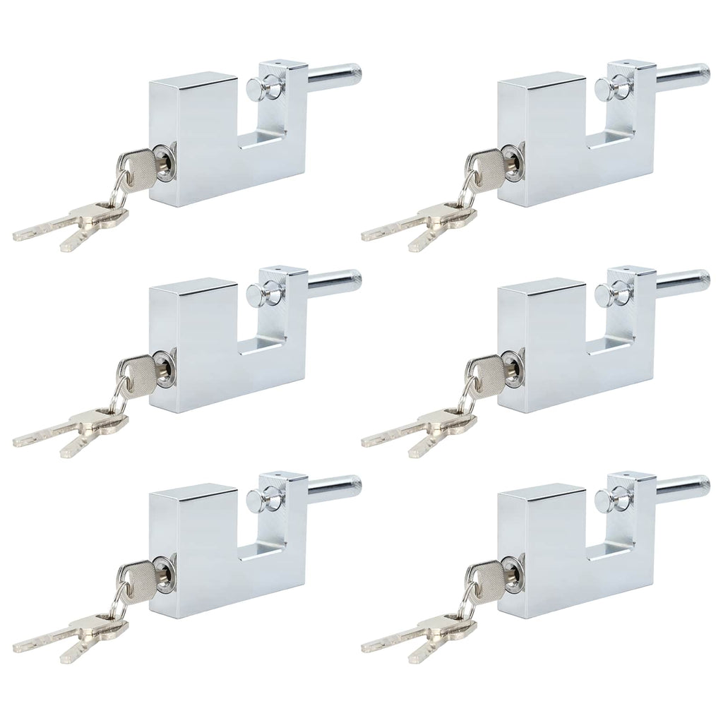 vidaXL Kłódka 6 pcs Srebrny Stal