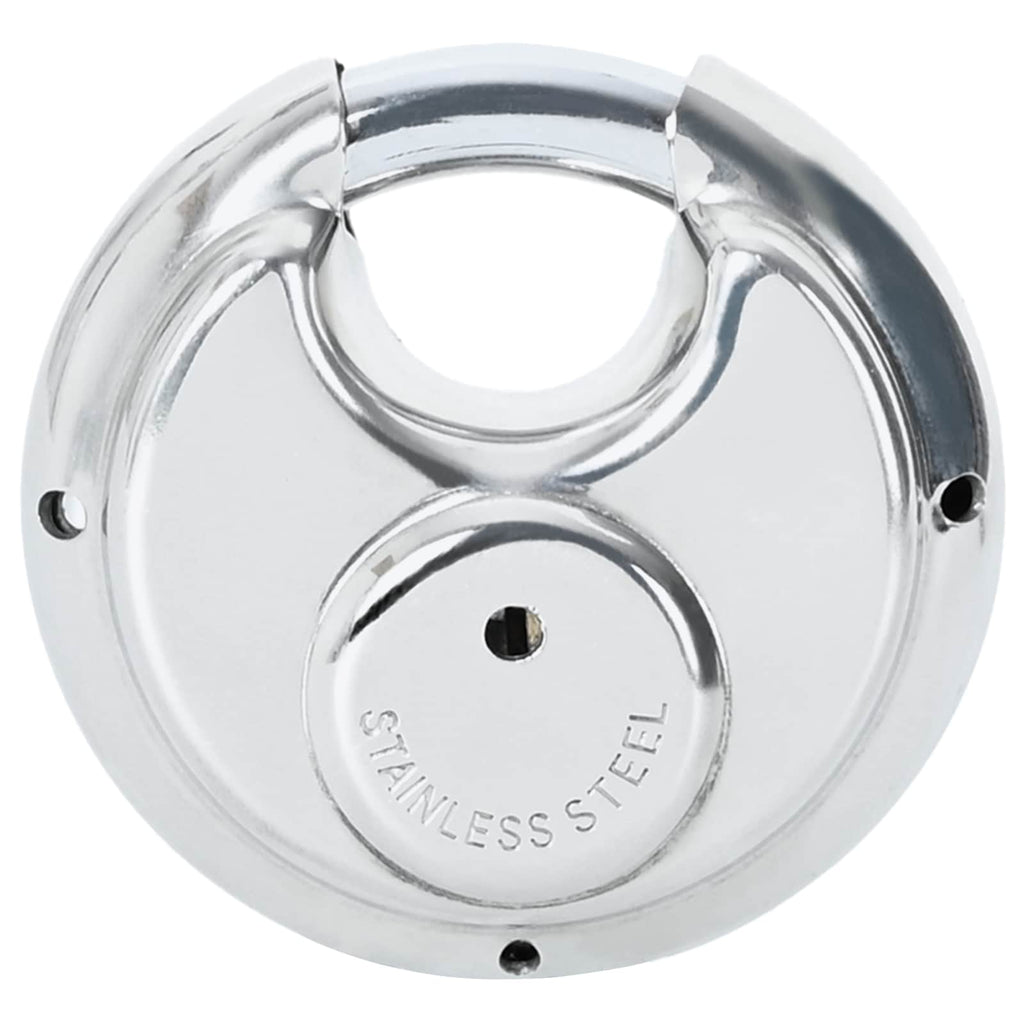 vidaXL Kłódki discus z kluczami 2 pcs Srebrny 6 x 2.3 x 6 cm