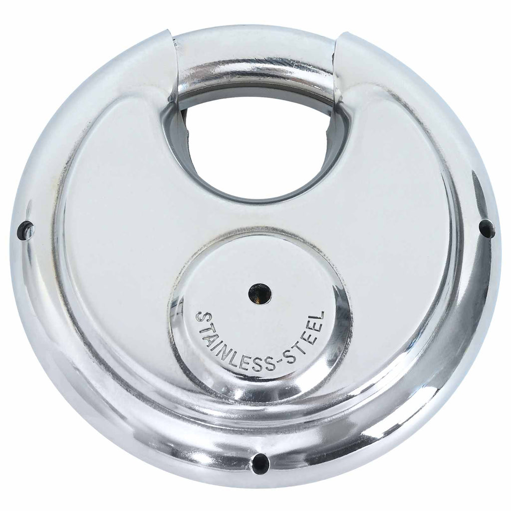 vidaXL Kłódki discus z kluczami 6 pcs Srebrny 9 x 2.8 x 9 cm