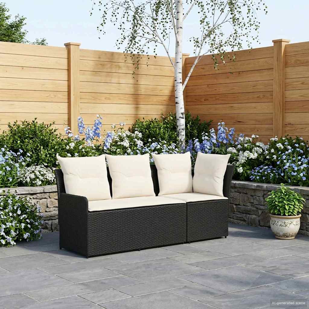 vidaXL Sofa ogrodowa z podłokietnikami i sofą narożną 2 Sztuka