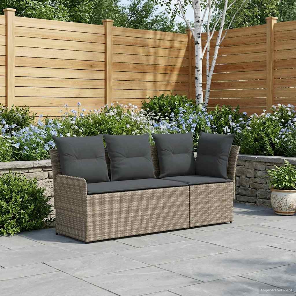vidaXL Sofa ogrodowa z podłokietnikami i sofą narożną 2 Sztuka