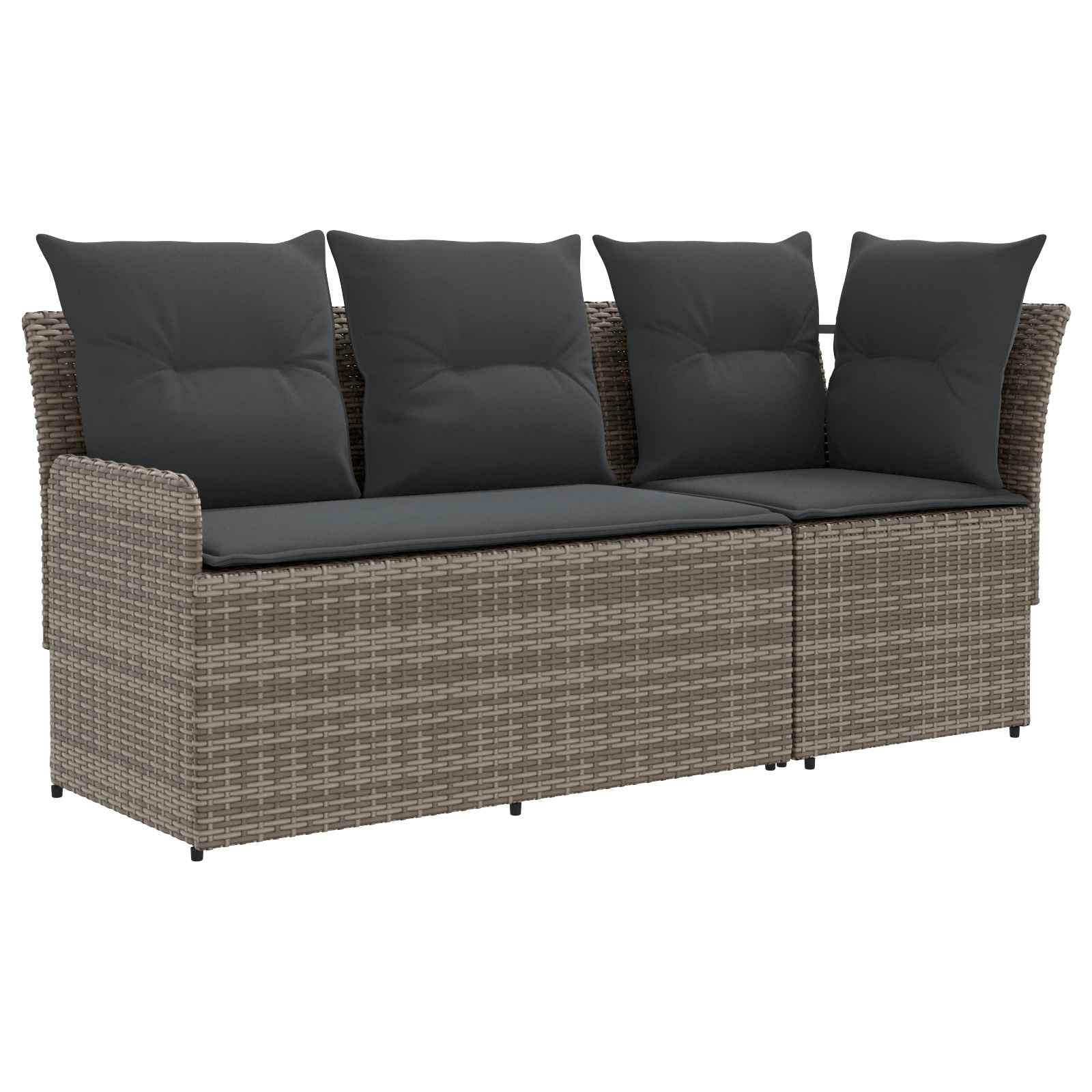 vidaXL Sofa ogrodowa z podłokietnikami i sofą narożną 2 Sztuka