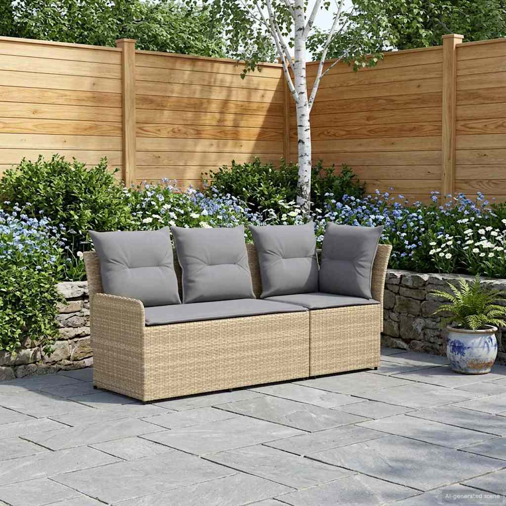 vidaXL Sofa ogrodowa z podłokietnikami i sofą narożną 2 Sztuka