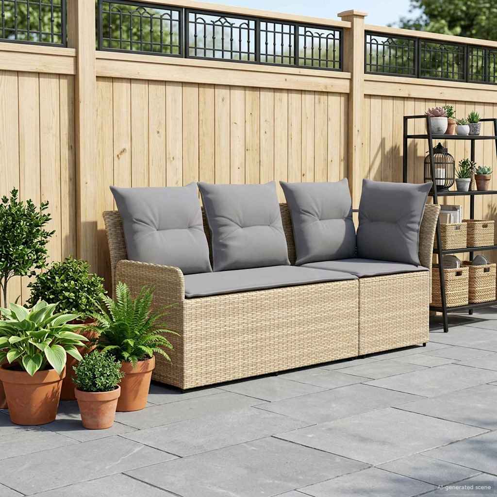 vidaXL Sofa ogrodowa z podłokietnikami i sofą narożną 2 Sztuka