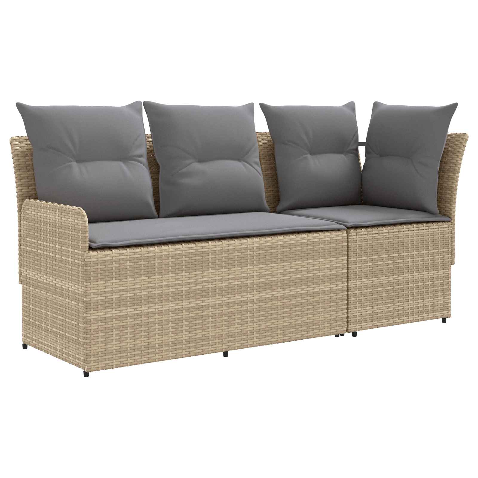 vidaXL Sofa ogrodowa z podłokietnikami i sofą narożną 2 Sztuka
