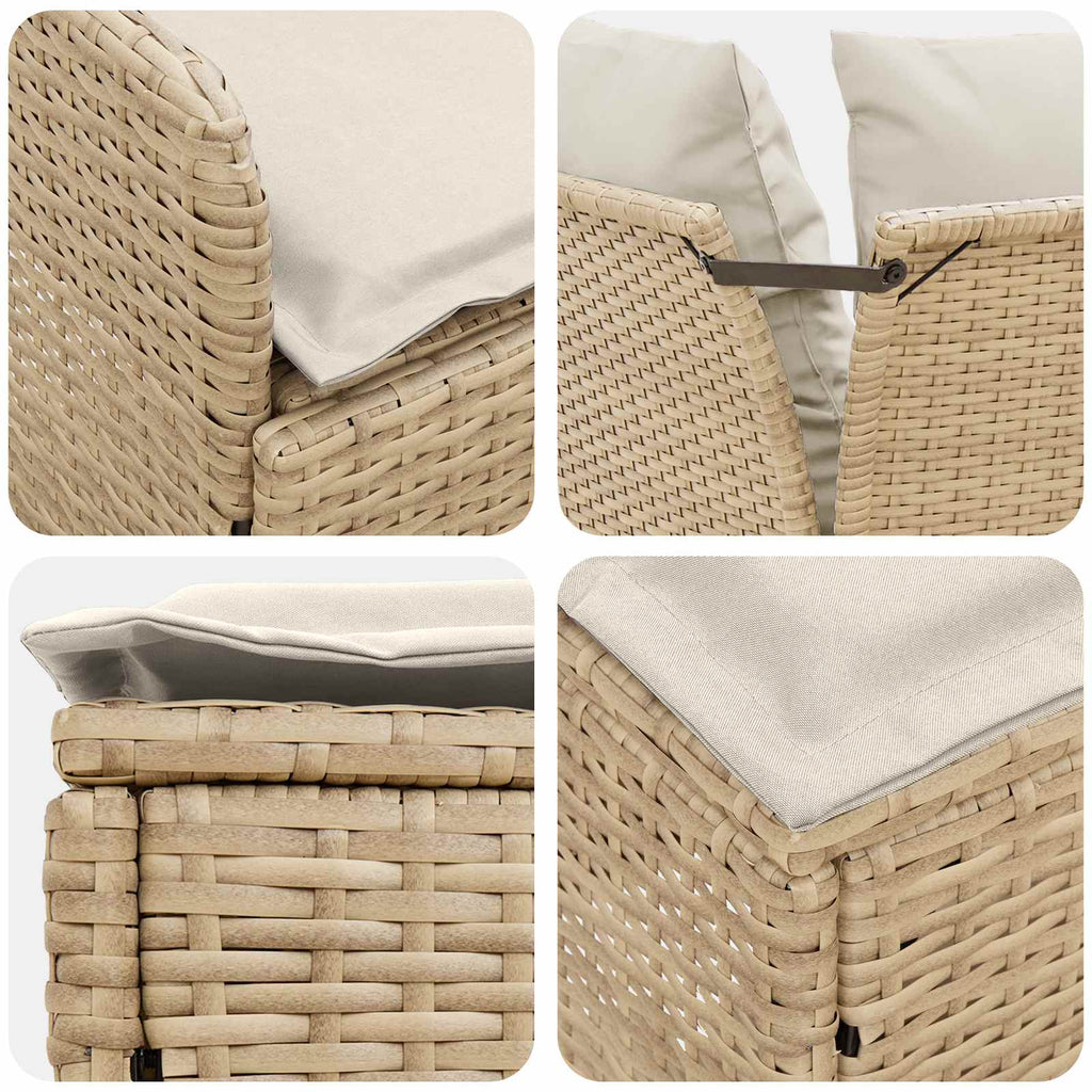 vidaXL Sofa ogrodowa z podłokietnikami i sofą narożną 2 Sztuka