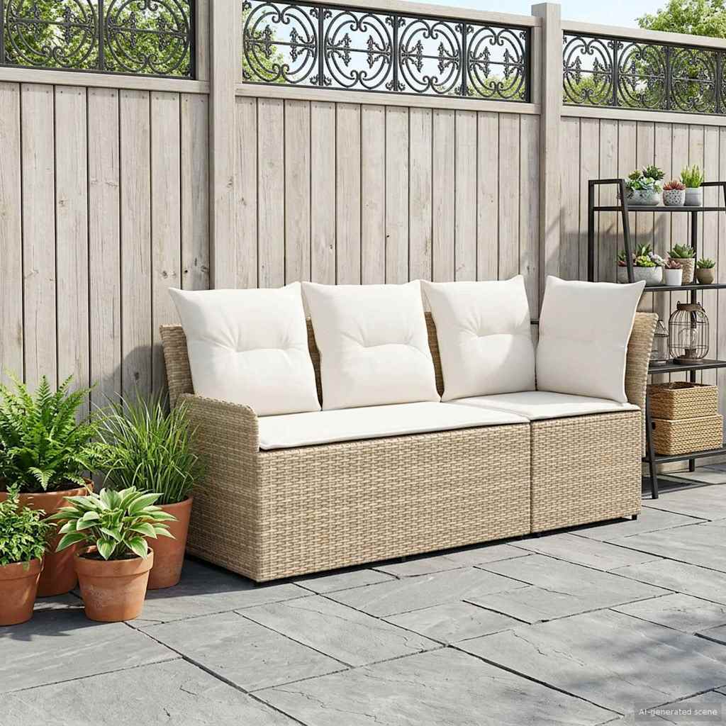 vidaXL Sofa ogrodowa z podłokietnikami i sofą narożną 2 Sztuka