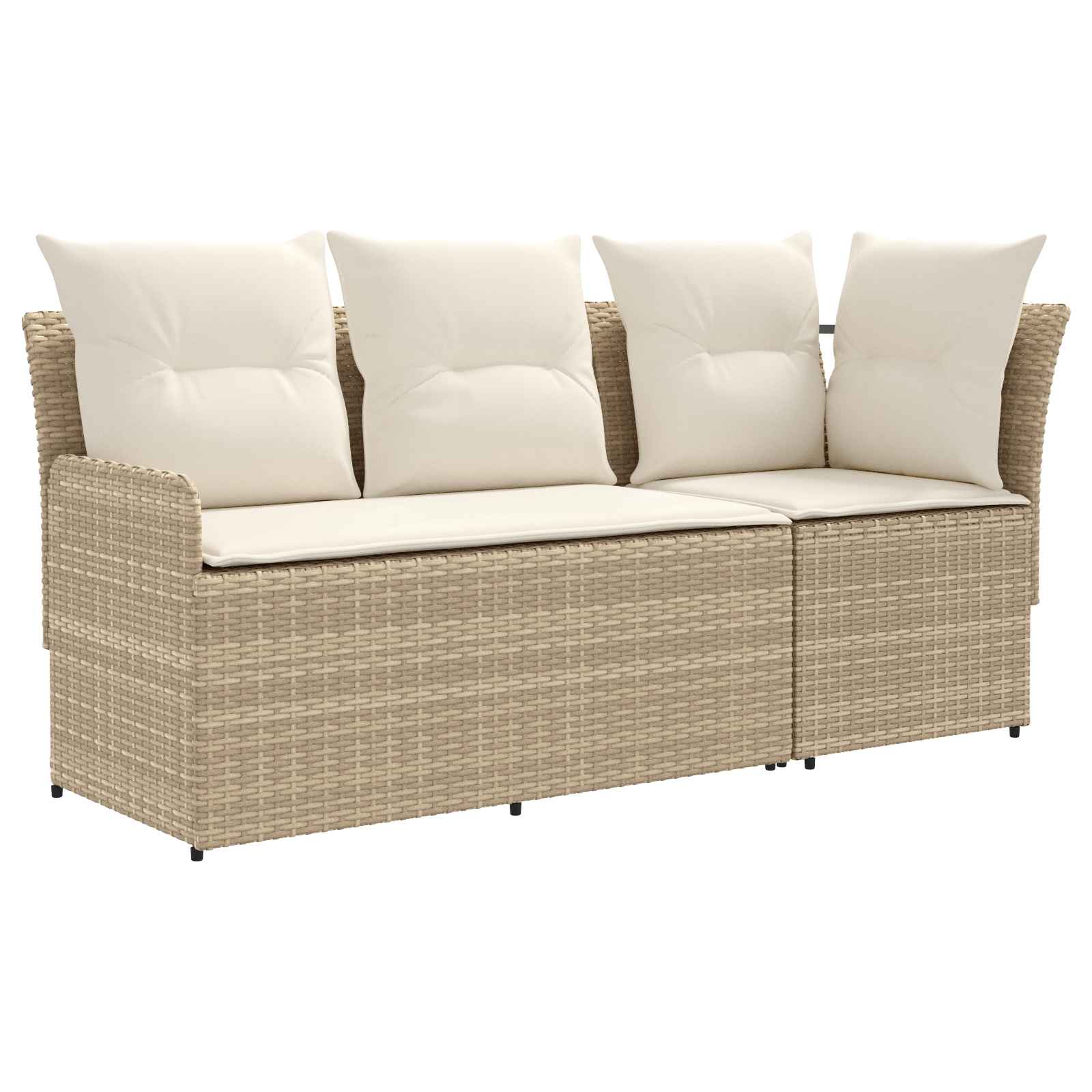 vidaXL Sofa ogrodowa z podłokietnikami i sofą narożną 2 Sztuka
