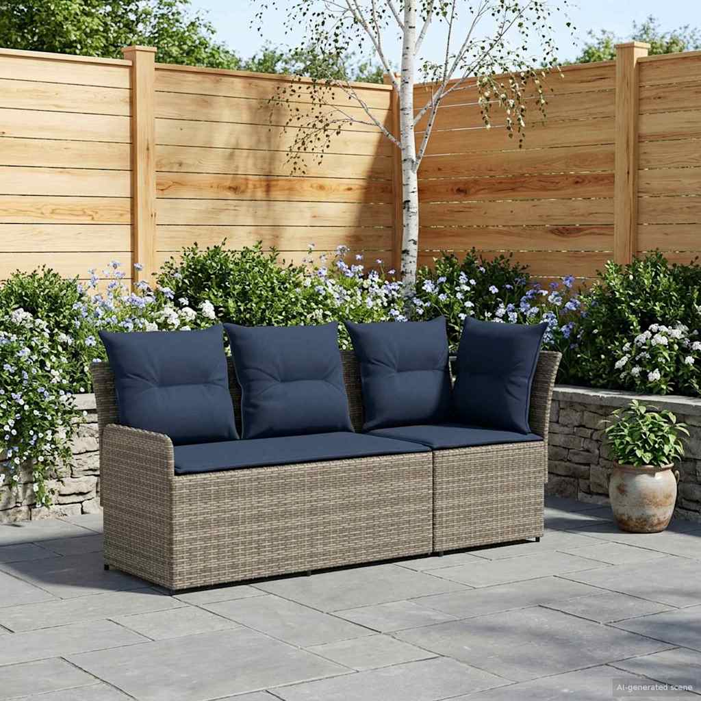 vidaXL Sofa ogrodowa z podłokietnikami i sofą narożną 2 Sztuka