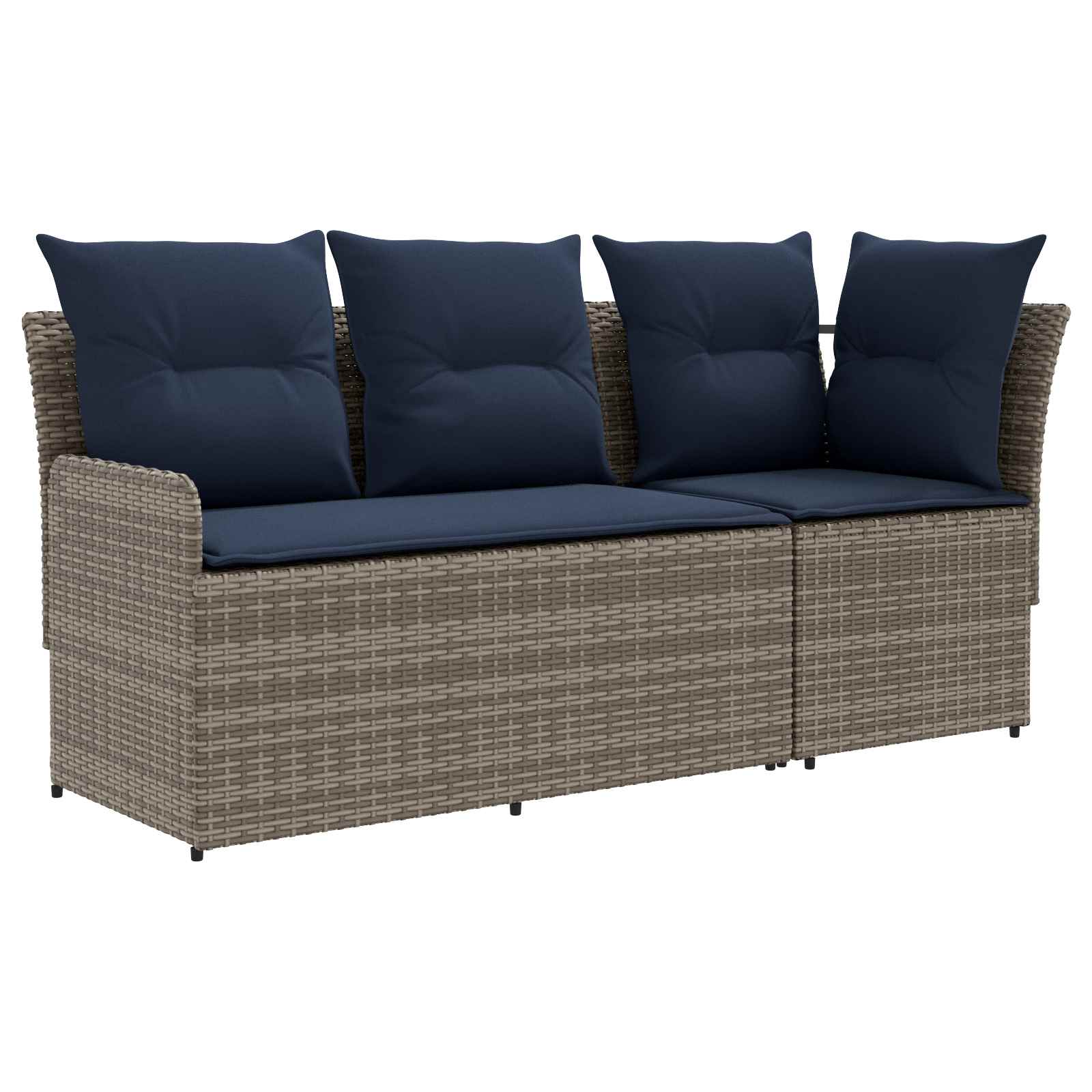 vidaXL Sofa ogrodowa z podłokietnikami i sofą narożną 2 Sztuka