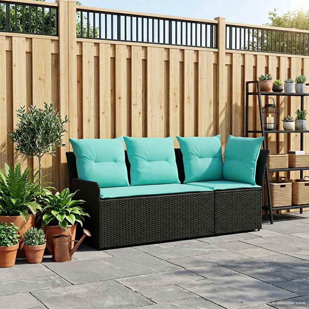 vidaXL Sofa ogrodowa z podłokietnikami i sofą narożną 2 Sztuka