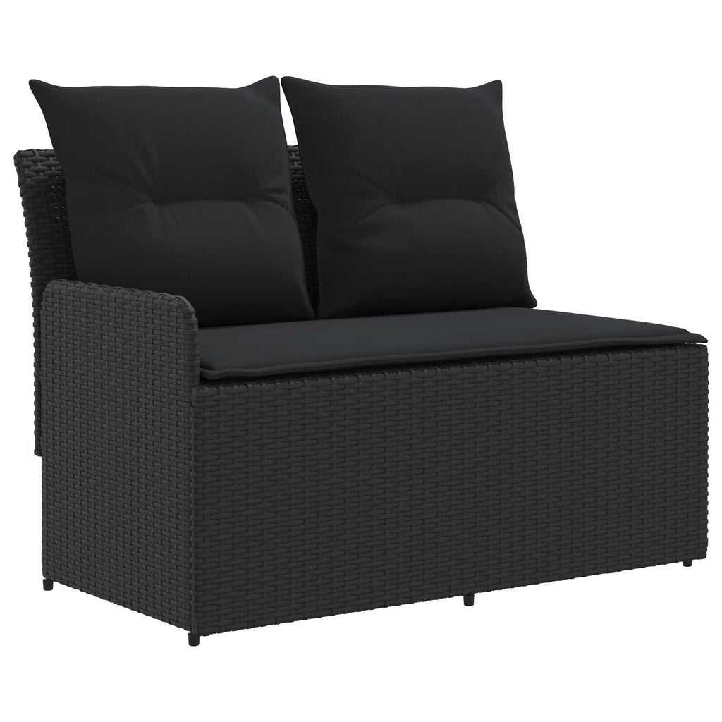 vidaXL Sofa ogrodowa z podłokietnikami i podnoszonym stołem 2 Sztuka