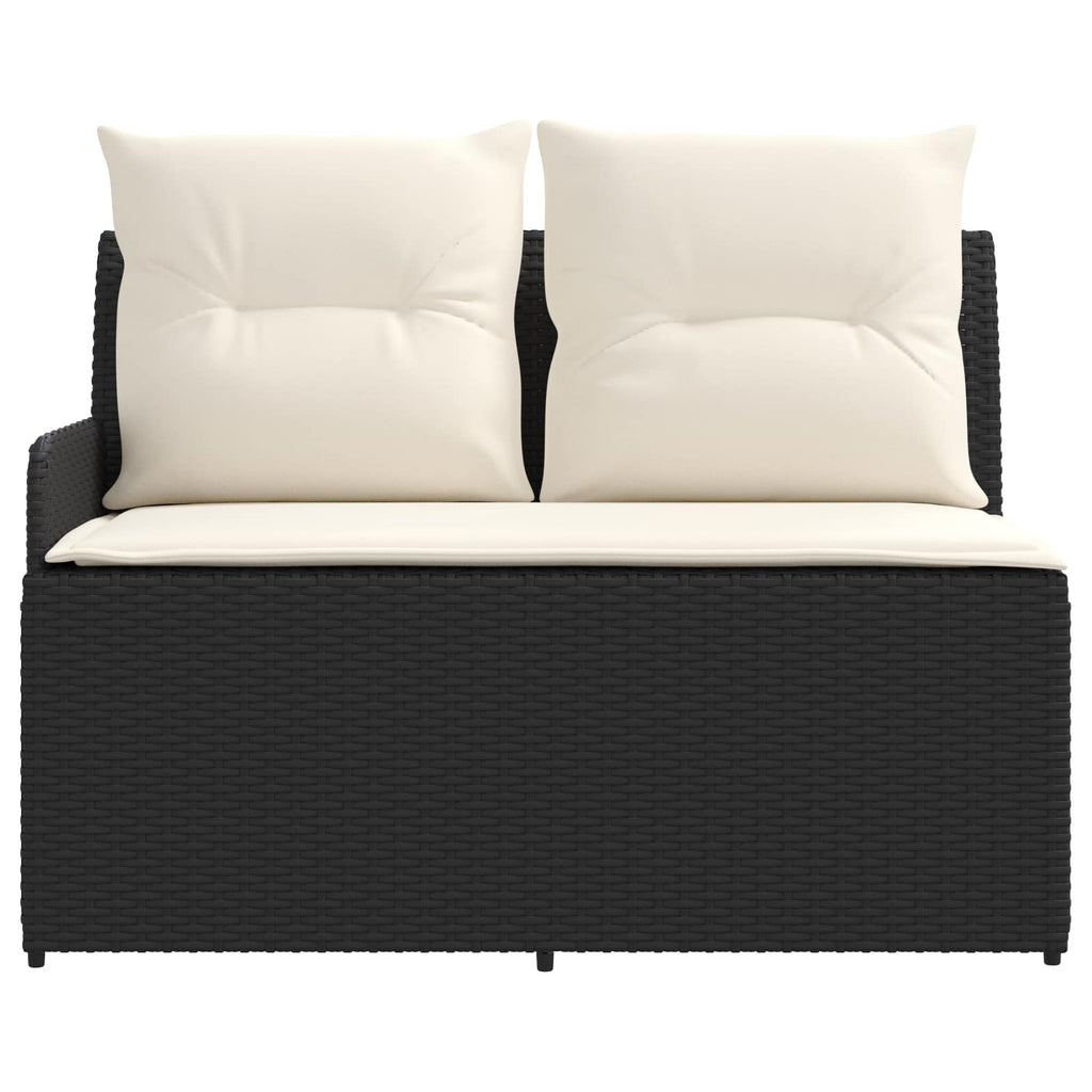 vidaXL Sofa ogrodowa z podłokietnikami i podnoszonym stołem 2 Sztuka