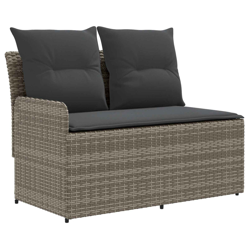 vidaXL Sofa ogrodowa z podłokietnikami i podnoszonym stołem 2 Sztuka