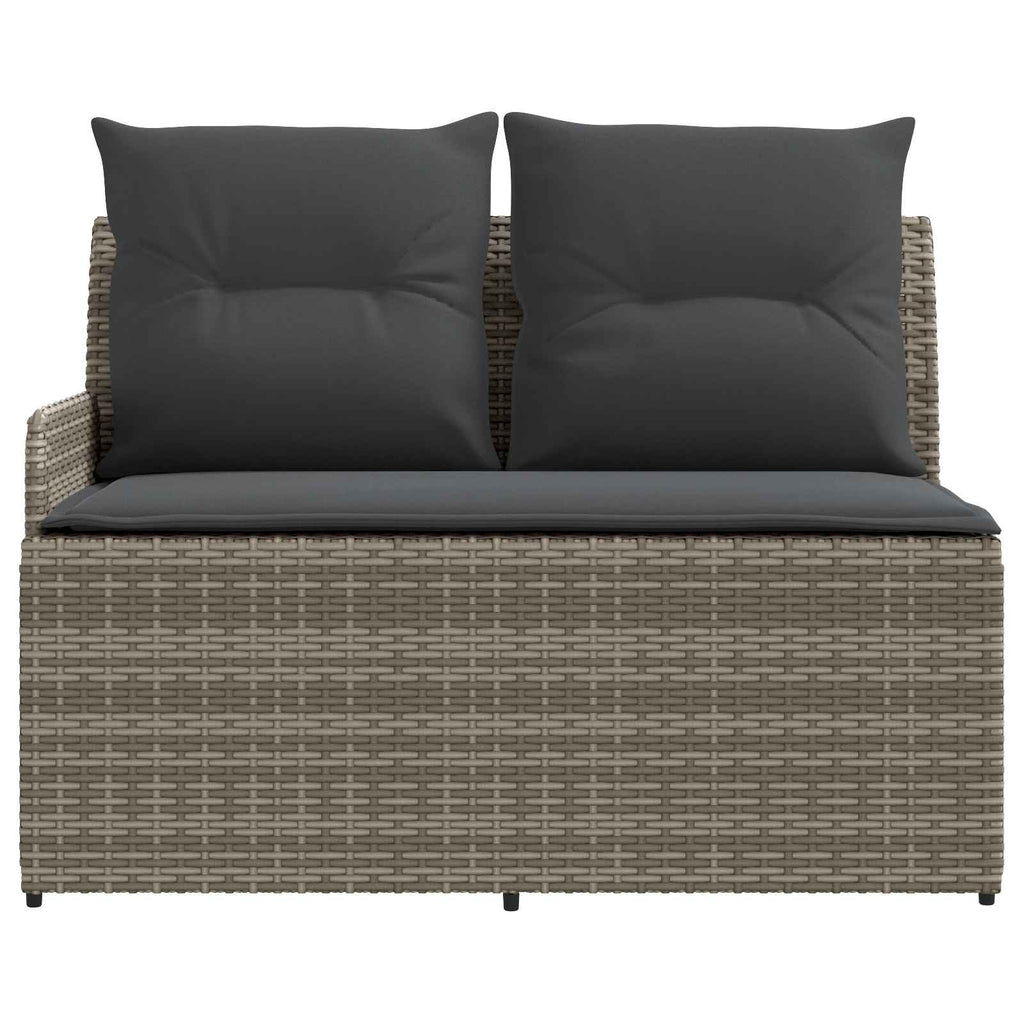 vidaXL Sofa ogrodowa z podłokietnikami i podnoszonym stołem 2 Sztuka