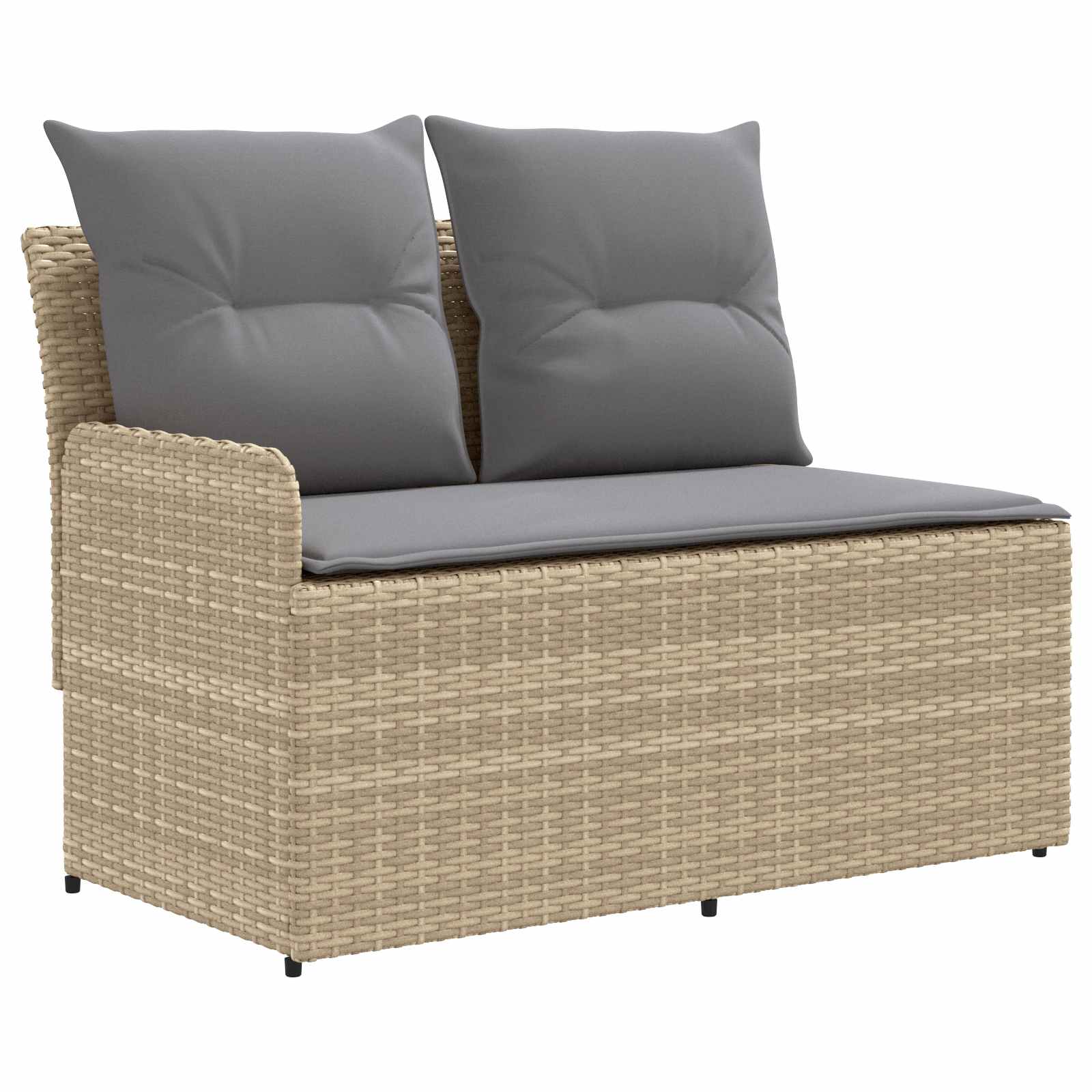 vidaXL Sofa ogrodowa z podłokietnikami i podnoszonym stołem 2 Sztuka