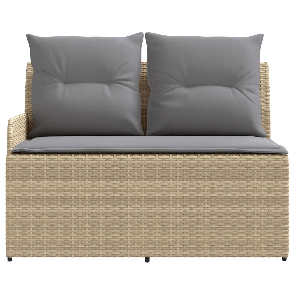 vidaXL Sofa ogrodowa z podłokietnikami i podnoszonym stołem 2 Sztuka