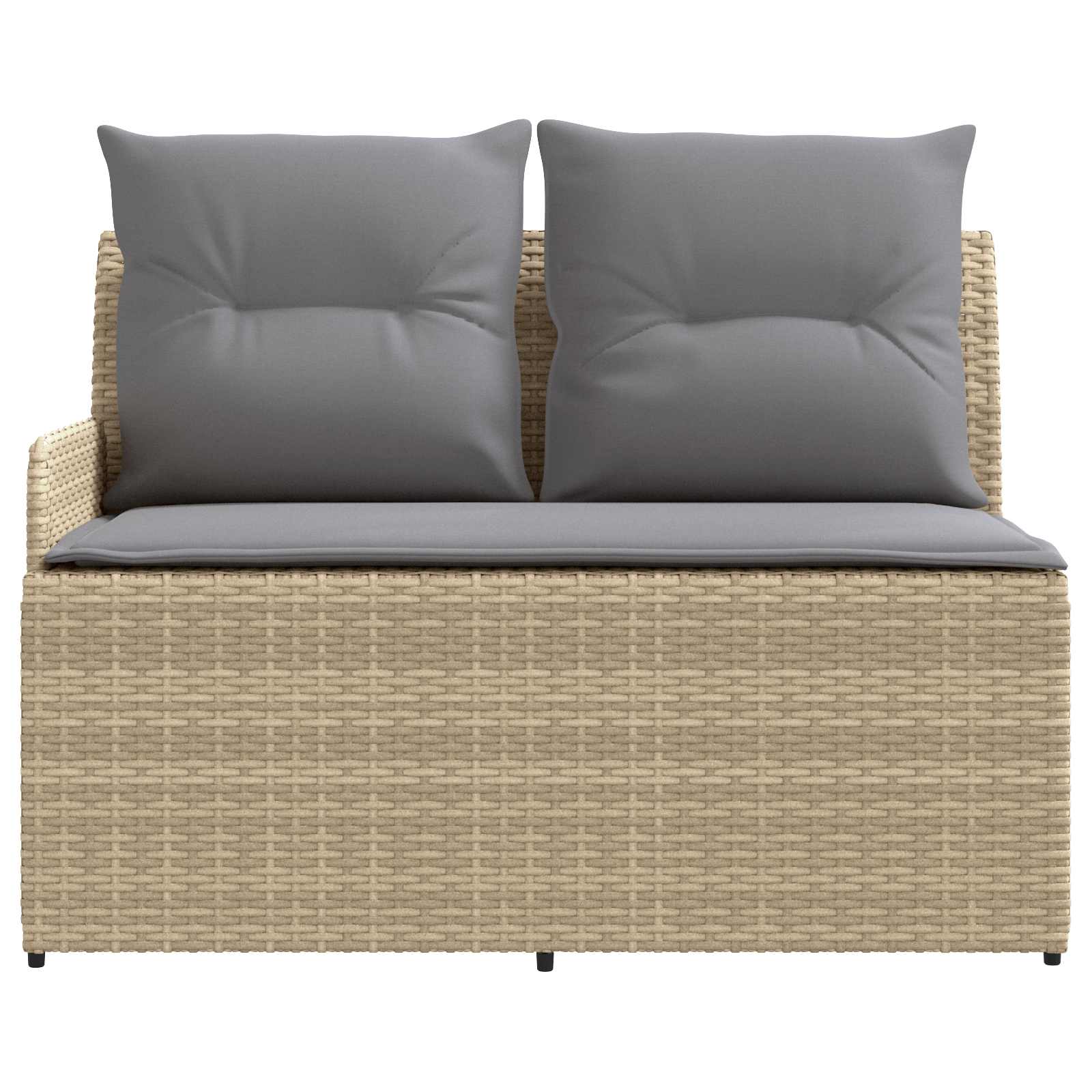 vidaXL Sofa ogrodowa z podłokietnikami i podnoszonym stołem 2 Sztuka