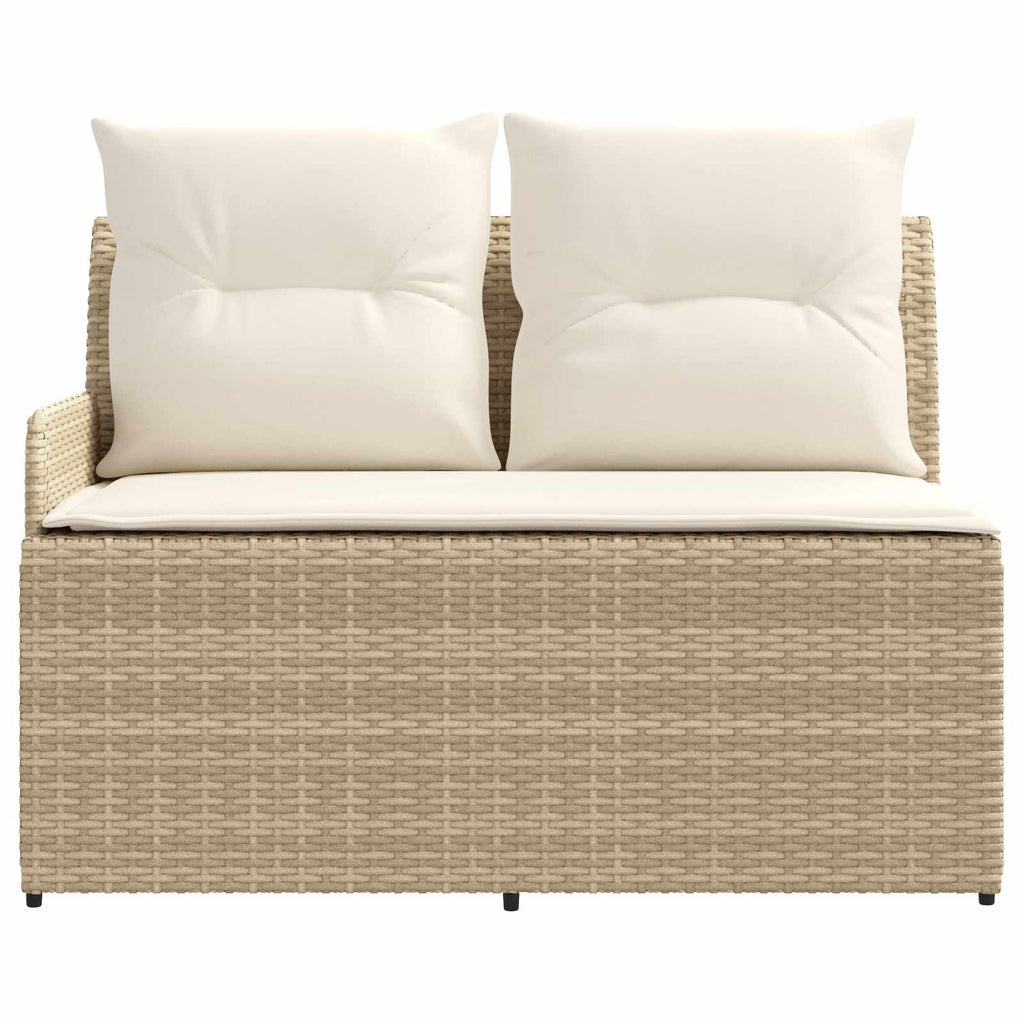 vidaXL Sofa ogrodowa z podłokietnikami i podnoszonym stołem 2 Sztuka