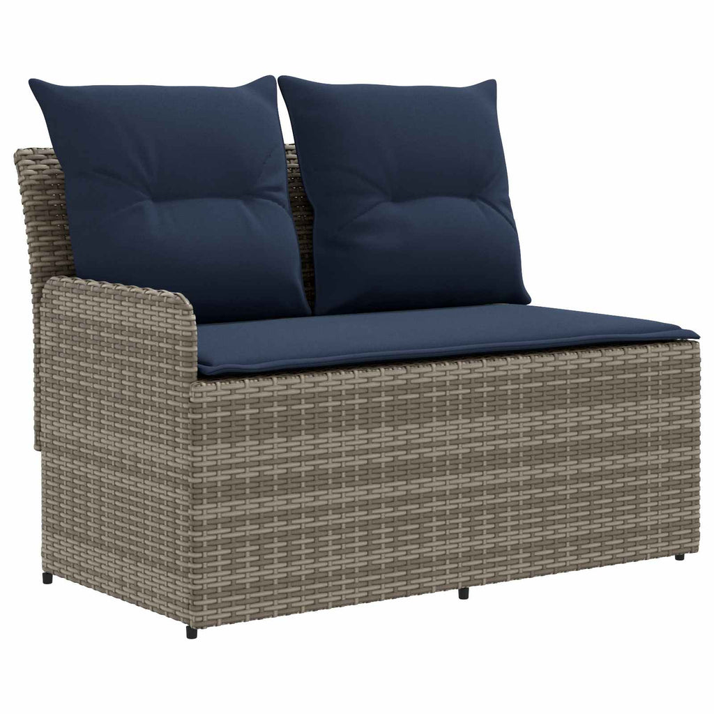 vidaXL Sofa ogrodowa z podłokietnikami i podnoszonym stołem 2 Sztuka