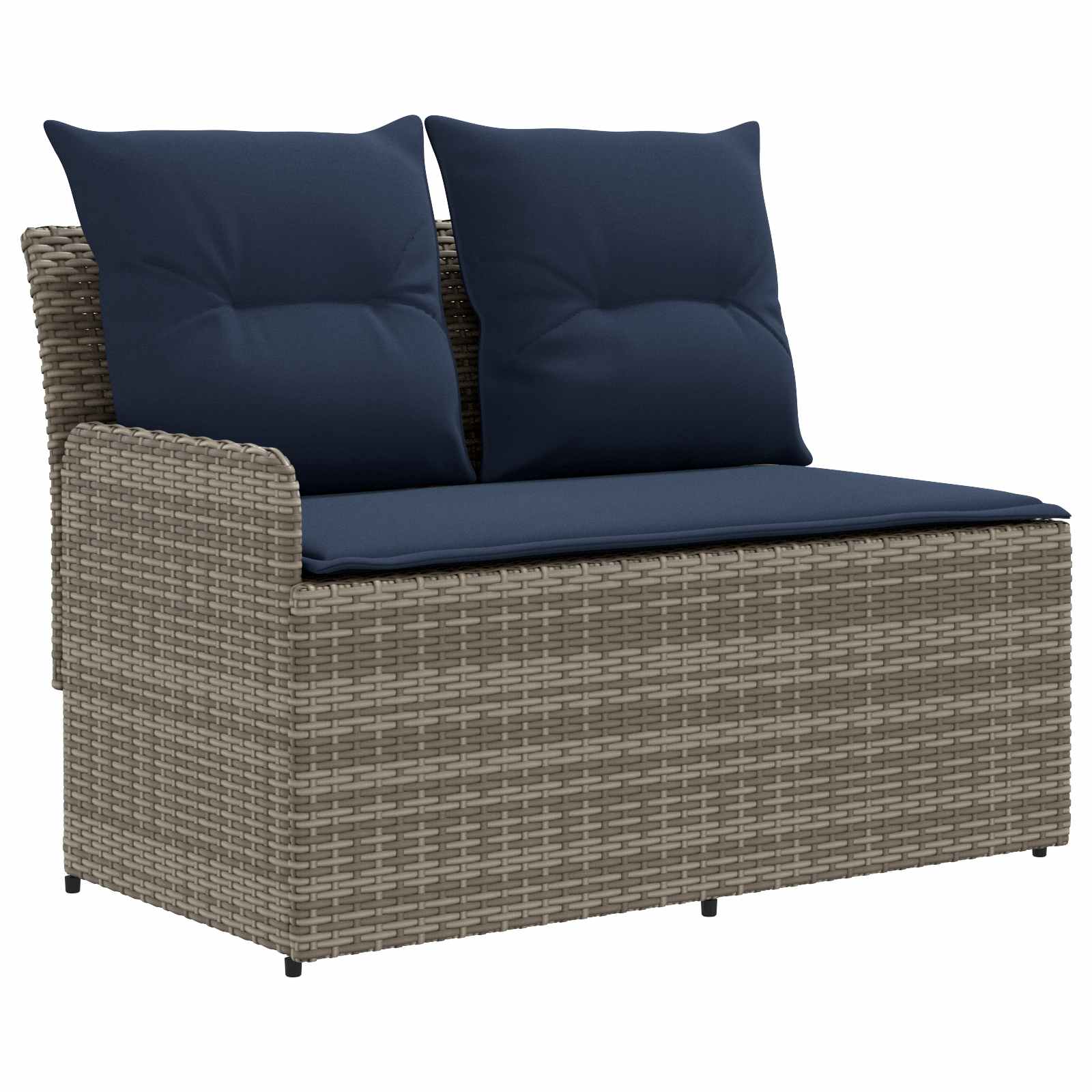 vidaXL Sofa ogrodowa z podłokietnikami i podnoszonym stołem 2 Sztuka