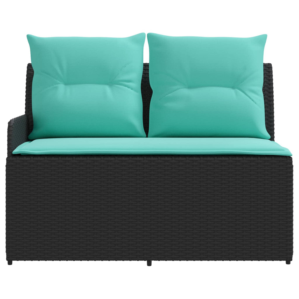 vidaXL Sofa ogrodowa z podłokietnikami i podnoszonym stołem 2 Sztuka