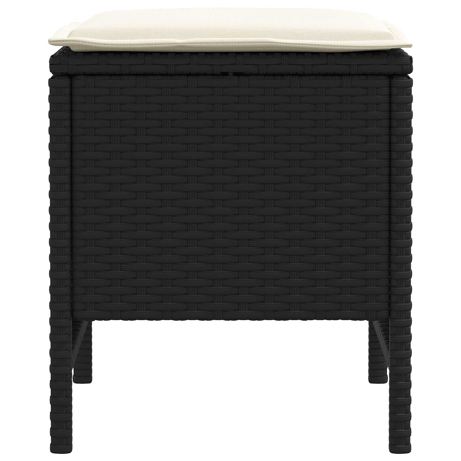 vidaXL Pufa ogrodowa 2 Sztuka Czarny i kremowy 38 x 38 x 45 cm