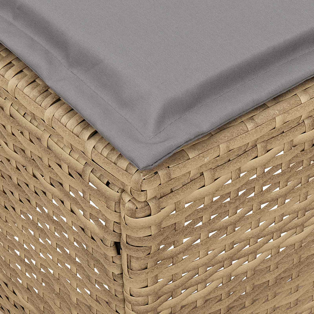 vidaXL Pufa ogrodowa 2 Sztuka Beżowy i jasnoszary 38 x 38 x 45 cm