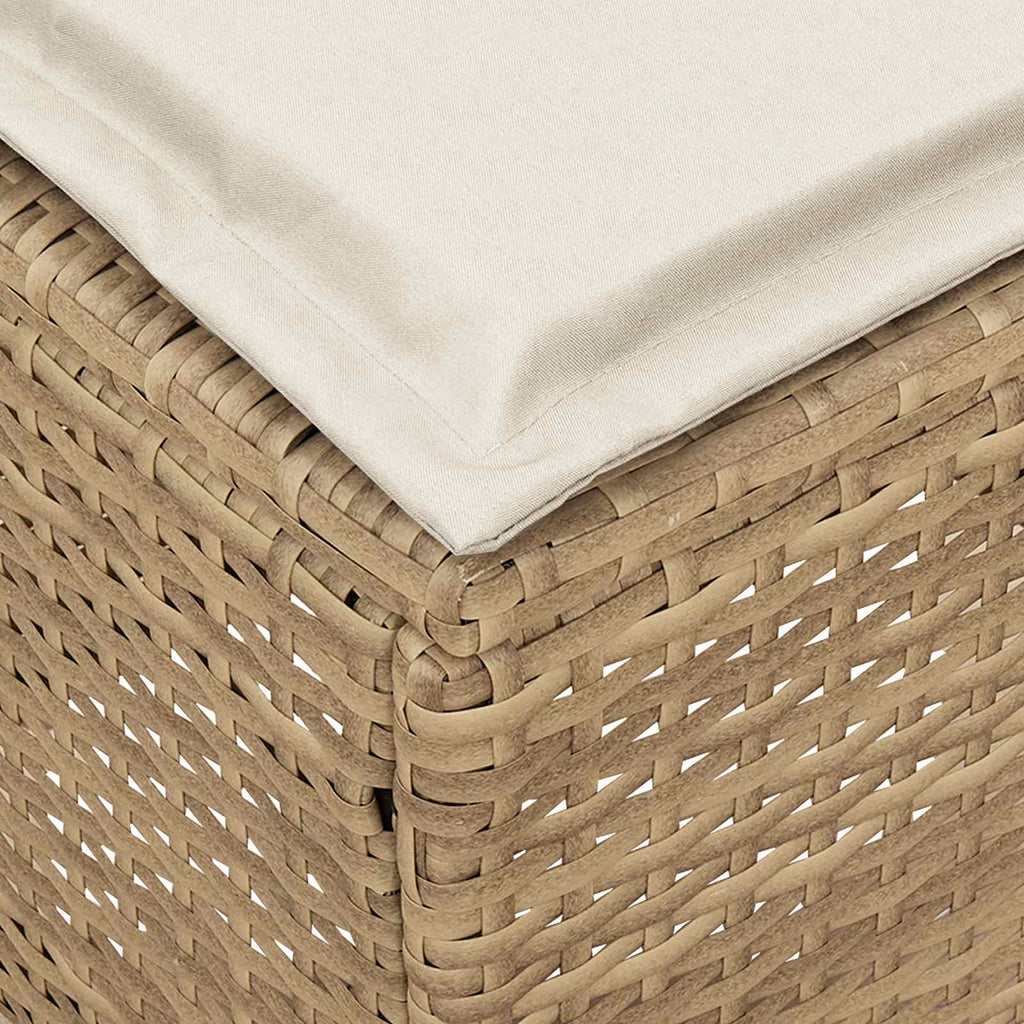 vidaXL Pufa ogrodowa 2 Sztuka Beżowy i kremowy 38 x 38 x 45 cm