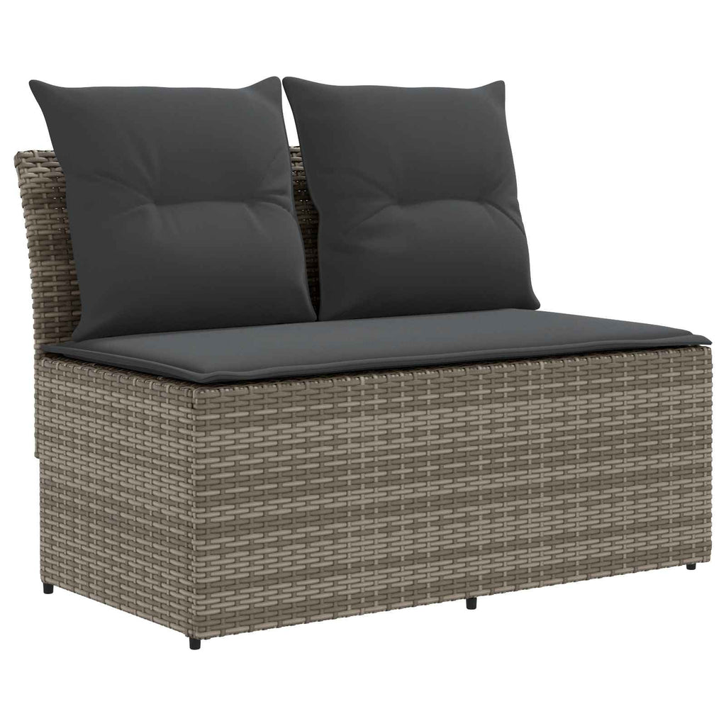 vidaXL 2 Sztuka Środkowa sofa ogrodowa z podnoszonym stolikiem