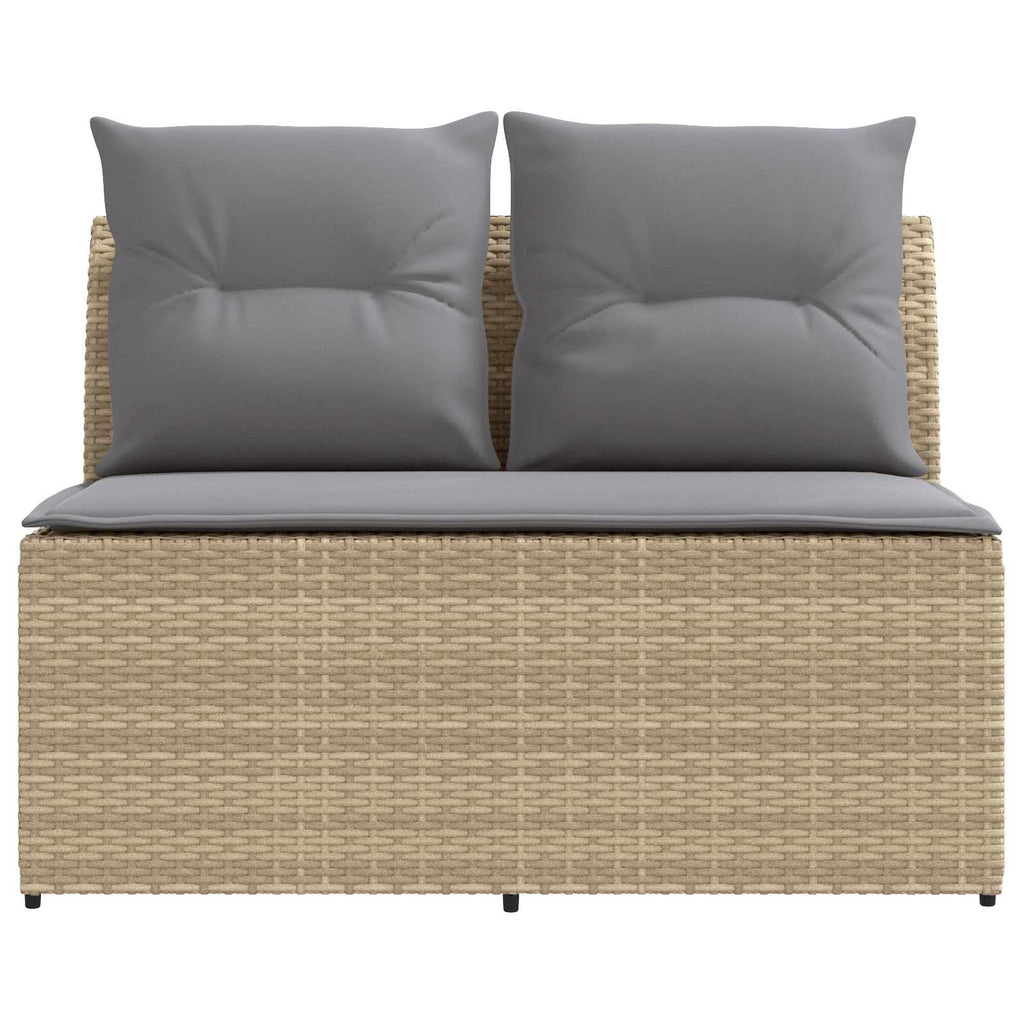 vidaXL 2 Sztuka Środkowa sofa ogrodowa z podnoszonym stolikiem