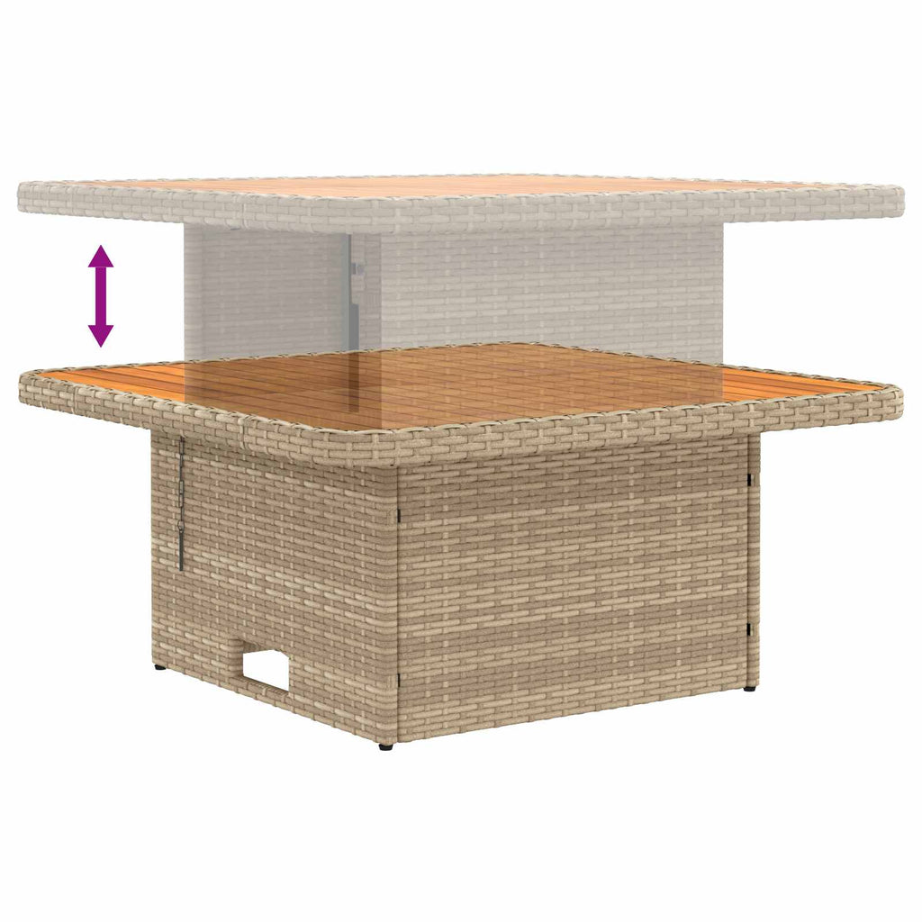 vidaXL 2 Sztuka Środkowa sofa ogrodowa z podnoszonym stolikiem