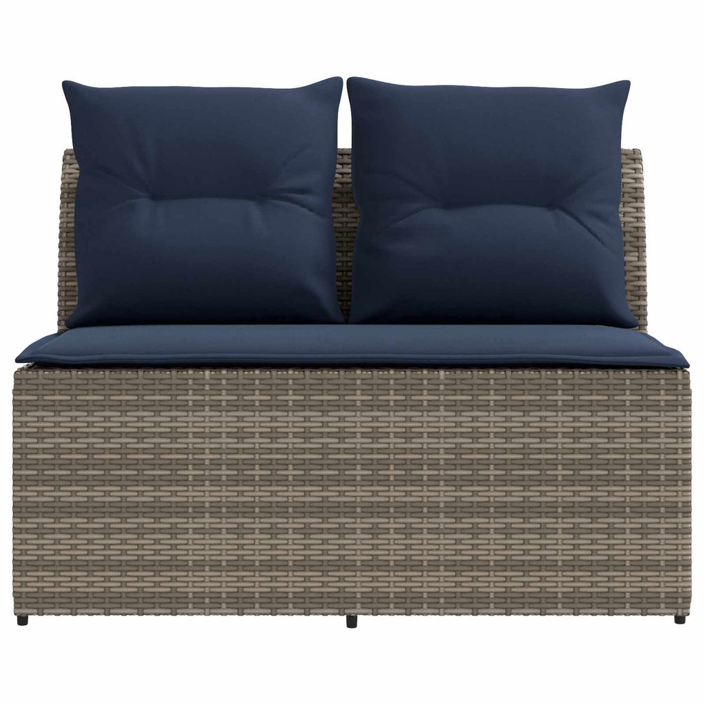 vidaXL 2 Sztuka Środkowa sofa ogrodowa z podnoszonym stolikiem