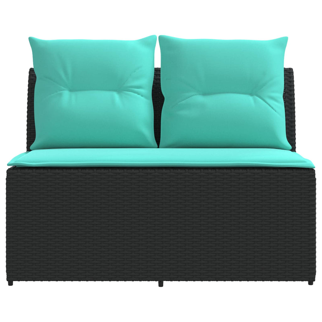 vidaXL 2 Sztuka Środkowa sofa ogrodowa z podnoszonym stolikiem