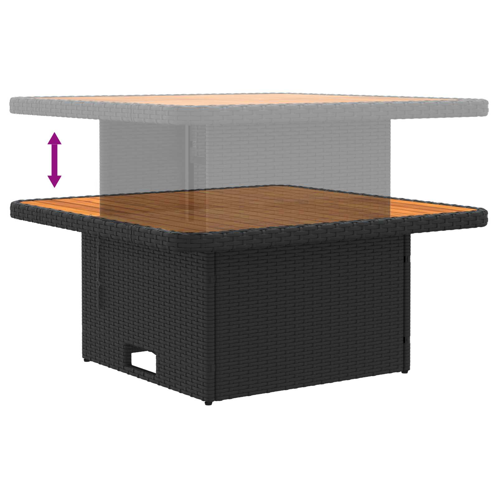 vidaXL 2 Sztuka Środkowa sofa ogrodowa z podnoszonym stolikiem