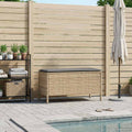 vidaXL Pufa ogrodowa Beżowy i jasnoszary 80 x 38 x 42 cm Rattan PE