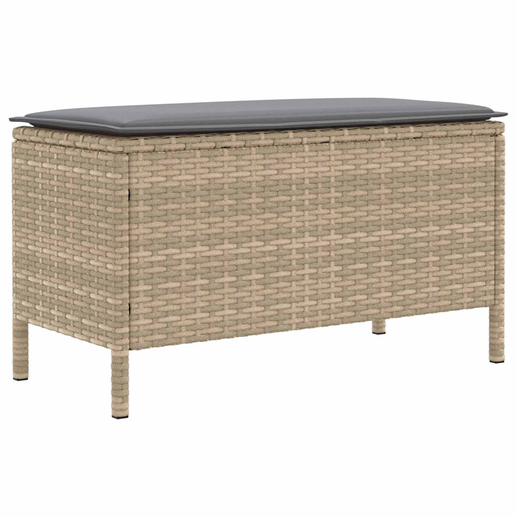 vidaXL Pufa ogrodowa Beżowy i jasnoszary 80 x 38 x 42 cm Rattan PE