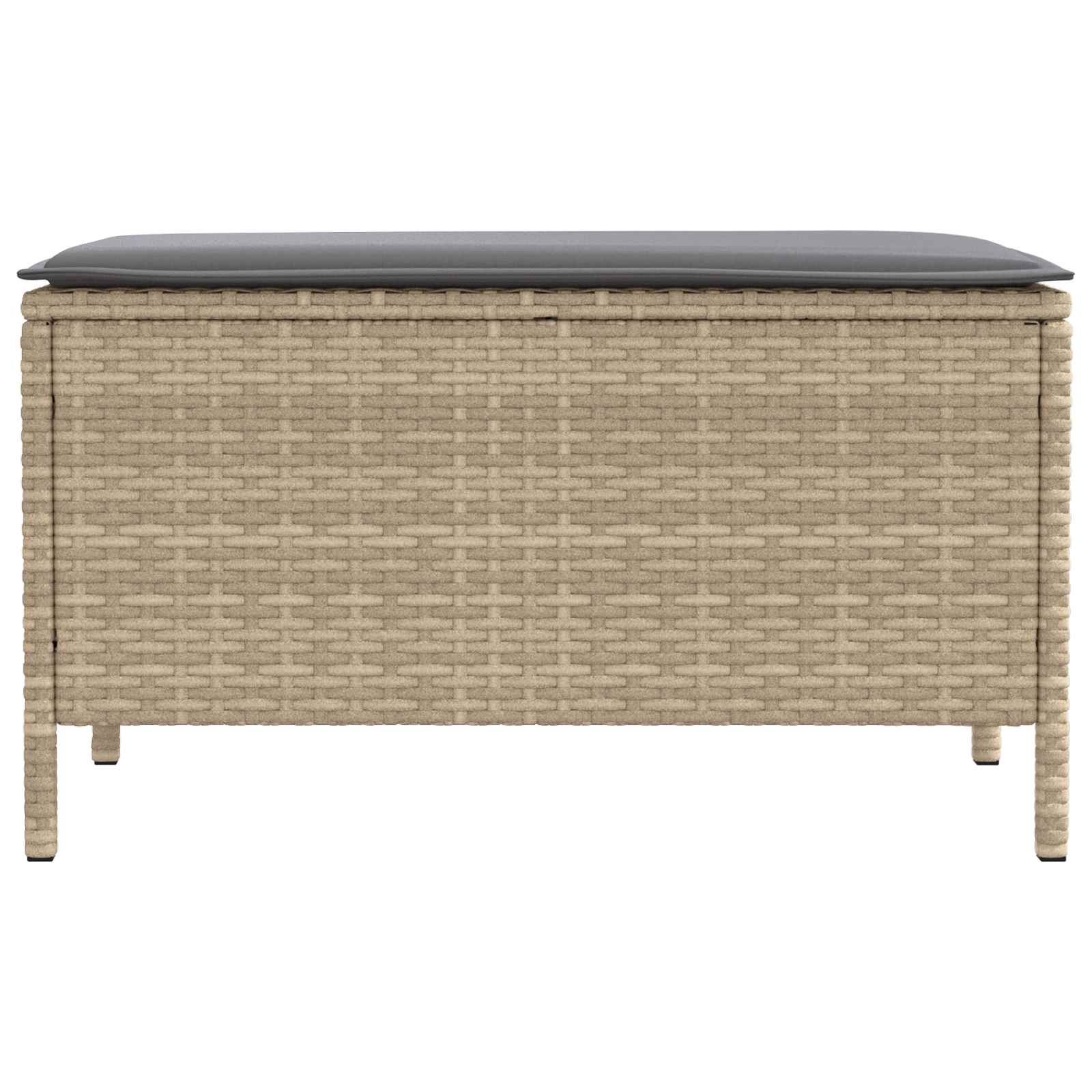vidaXL Pufa ogrodowa Beżowy i jasnoszary 80 x 38 x 42 cm Rattan PE
