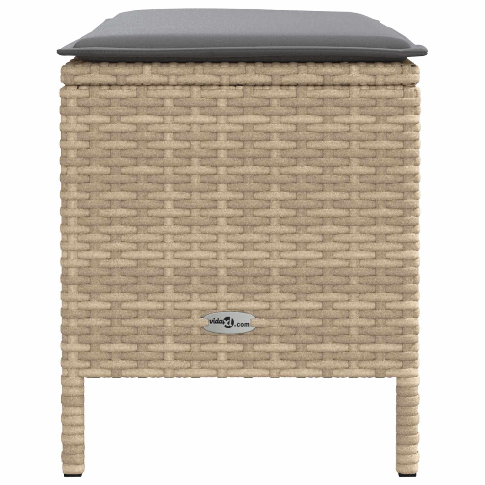 vidaXL Pufa ogrodowa Beżowy i jasnoszary 80 x 38 x 42 cm Rattan PE