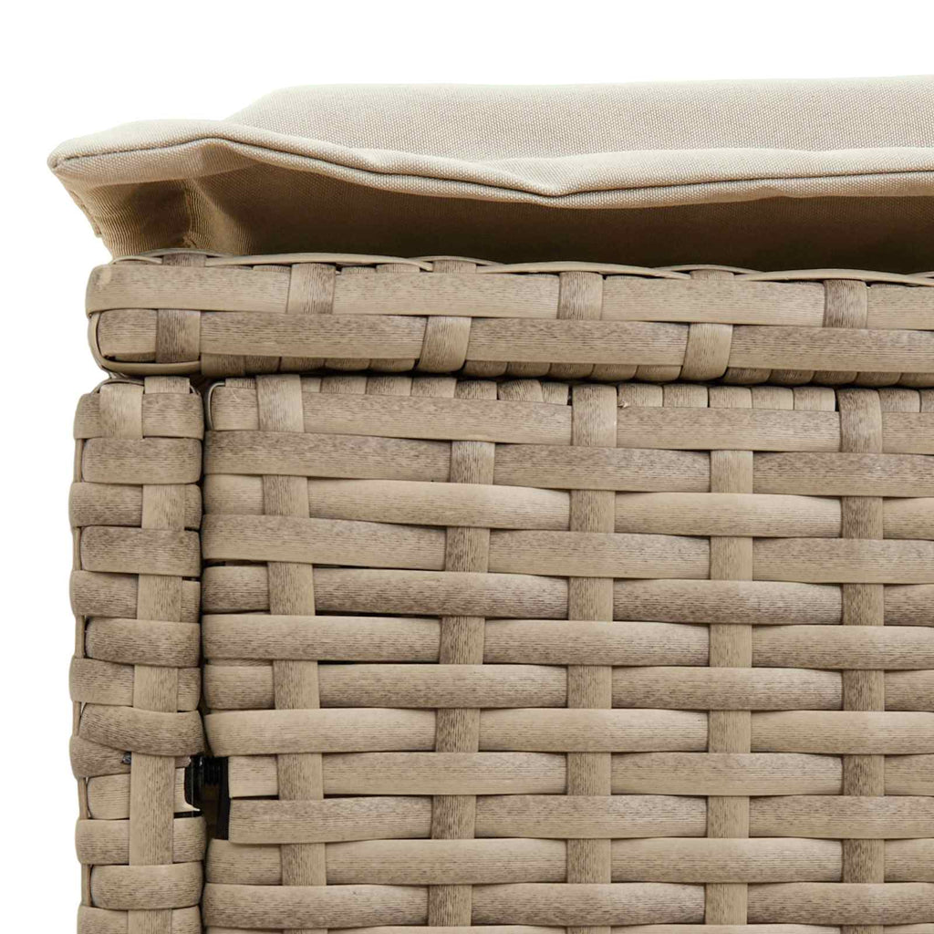 vidaXL Pufa ogrodowa Beżowy i kremowy 80 x 38 x 42 cm Rattan PE
