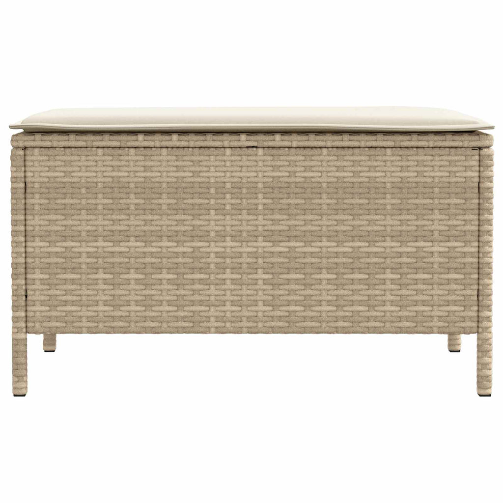 vidaXL Pufa ogrodowa Beżowy i kremowy 80 x 38 x 42 cm Rattan PE