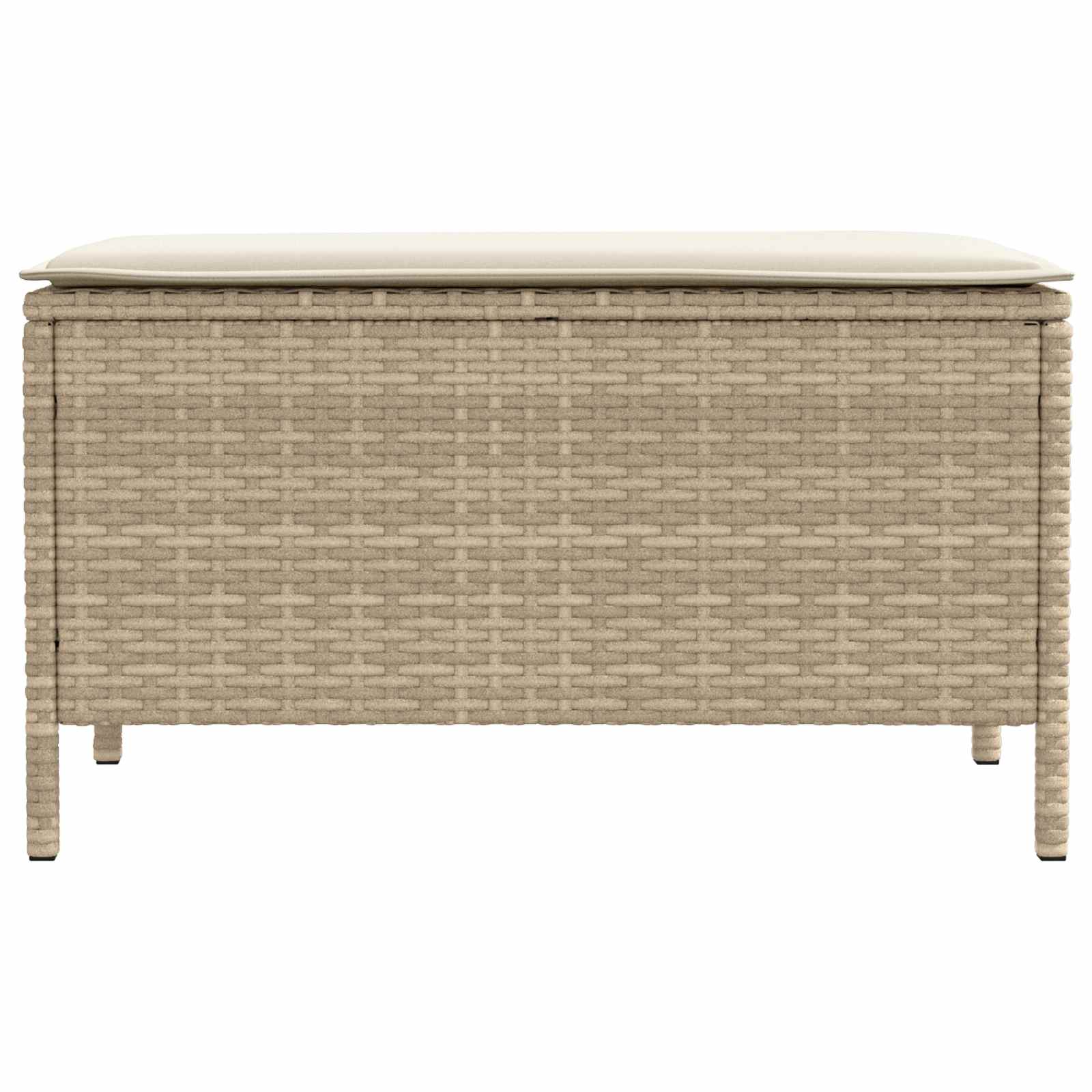 vidaXL Pufa ogrodowa Beżowy i kremowy 80 x 38 x 42 cm Rattan PE