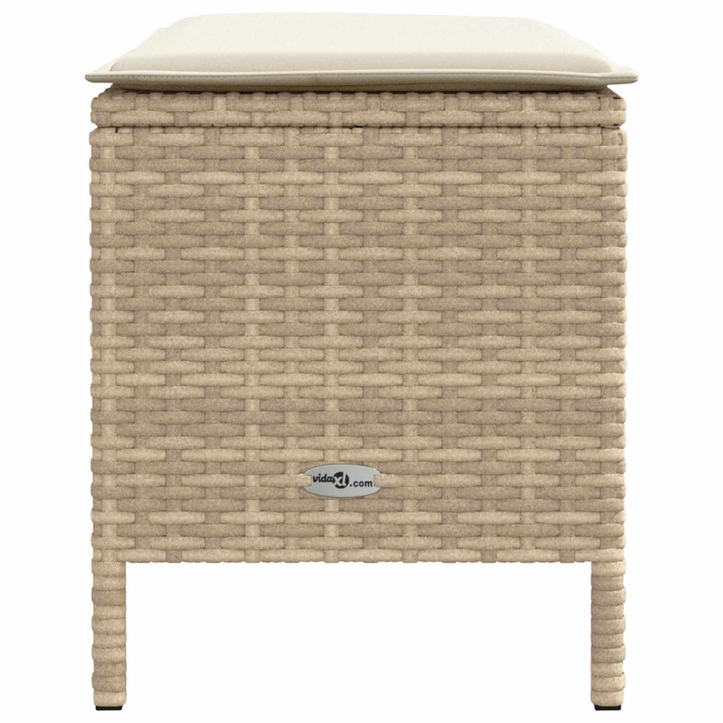vidaXL Pufa ogrodowa Beżowy i kremowy 80 x 38 x 42 cm Rattan PE