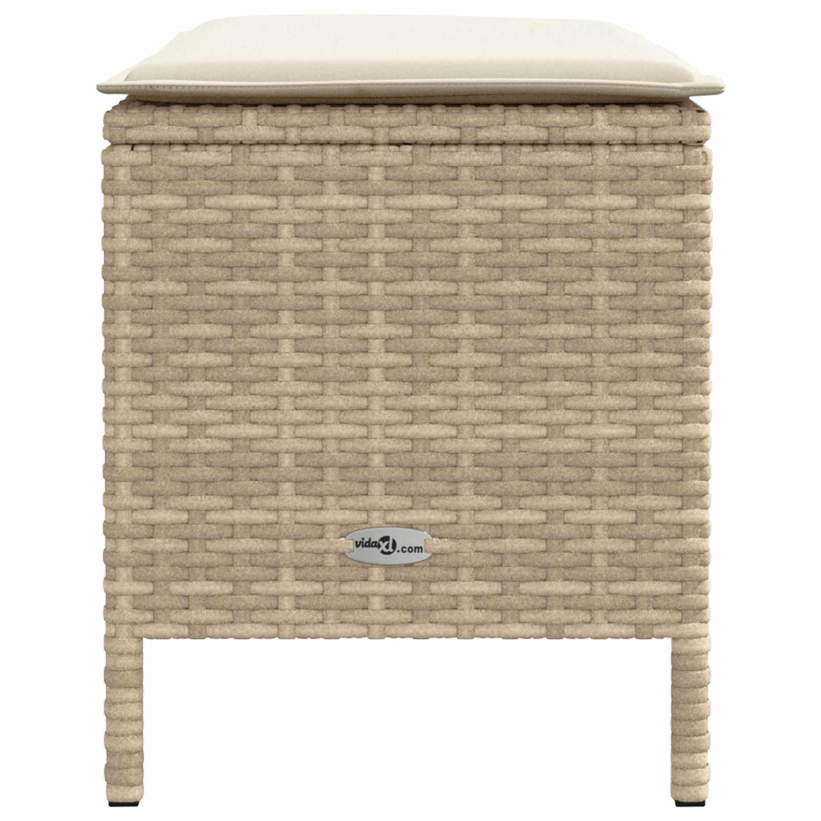 vidaXL Pufa ogrodowa Beżowy i kremowy 80 x 38 x 42 cm Rattan PE