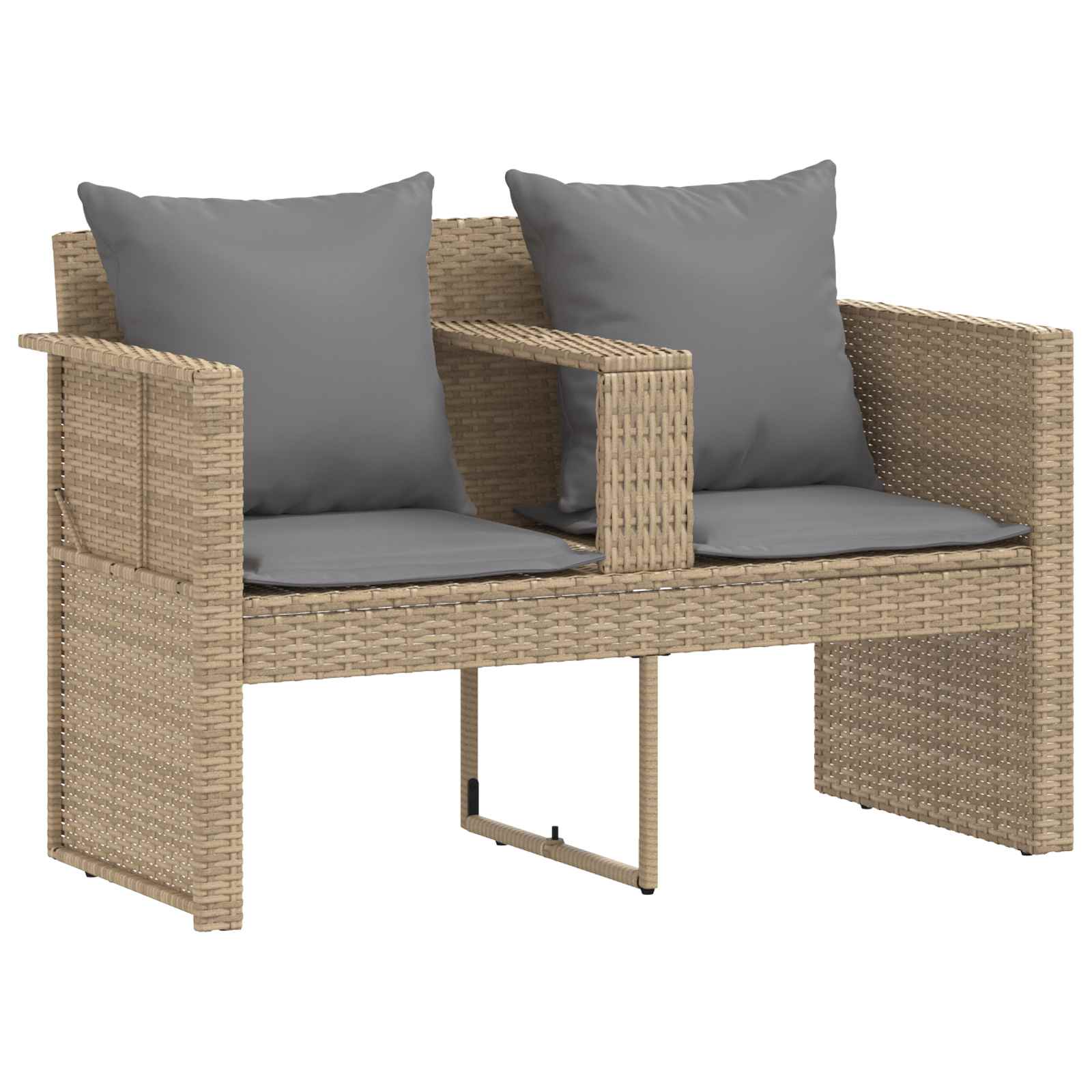 vidaXL Sofa Ogrodowa z poduszką 8 pcs Beżowy i jasnoszary polirattan