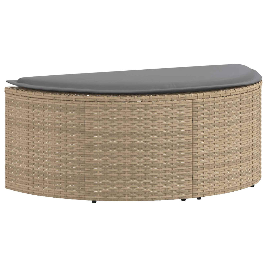 vidaXL Sofa Ogrodowa z poduszką 8 pcs Beżowy i jasnoszary polirattan