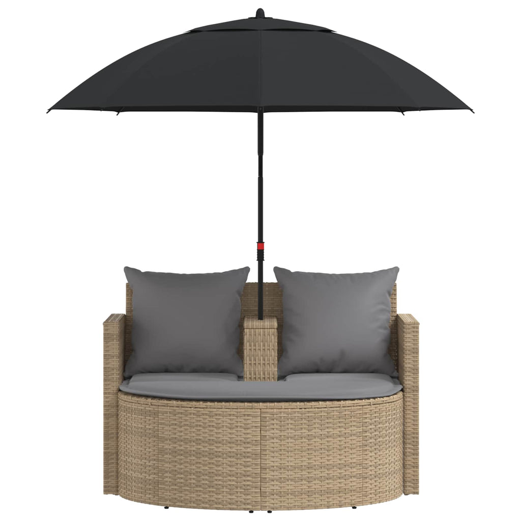 vidaXL Sofa Ogrodowa z poduszką 8 pcs Beżowy i jasnoszary polirattan