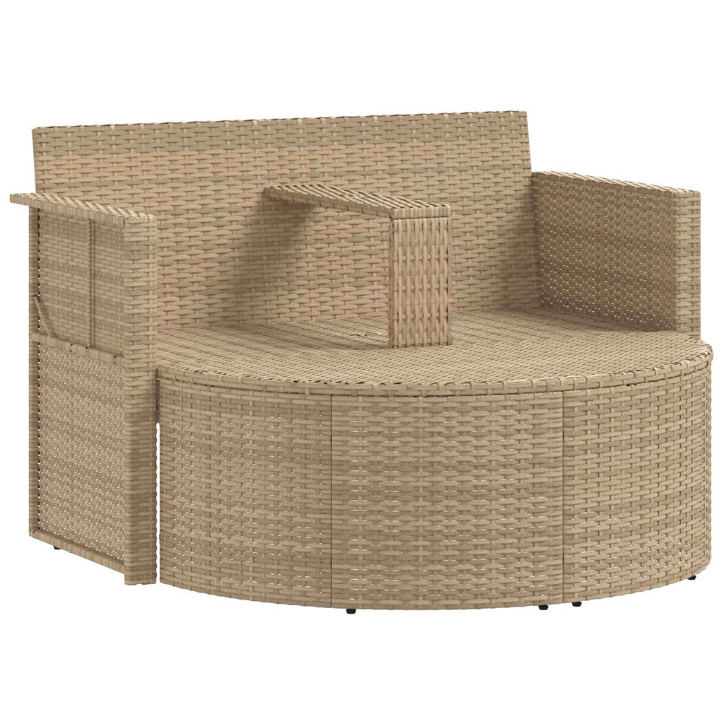 vidaXL Sofa Ogrodowa z poduszką 8 pcs Beżowy i kremowy polirattan