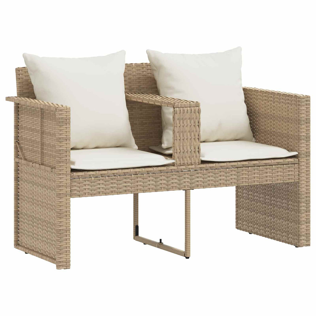 vidaXL Sofa Ogrodowa z poduszką 8 pcs Beżowy i kremowy polirattan