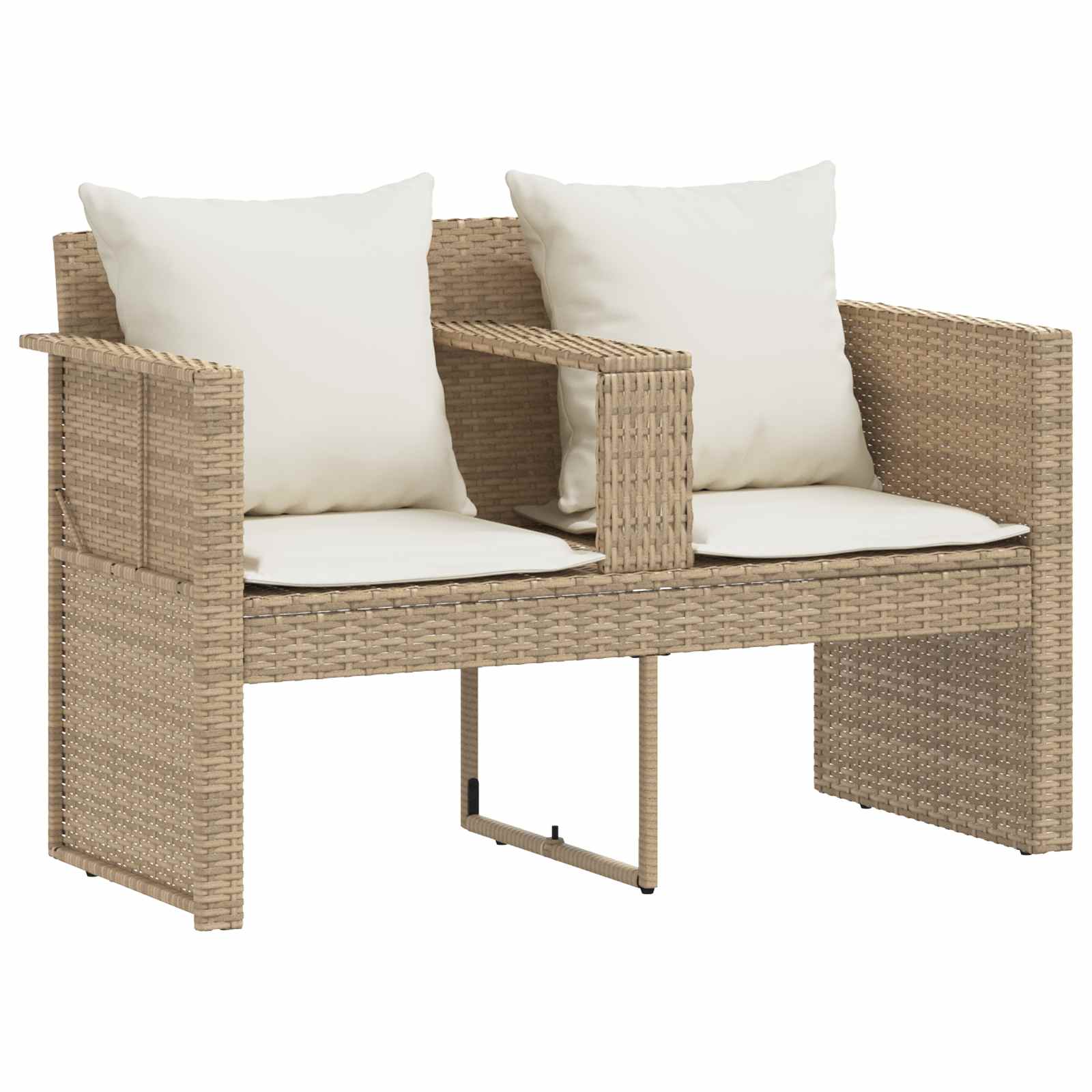 vidaXL Sofa Ogrodowa z poduszką 8 pcs Beżowy i kremowy polirattan
